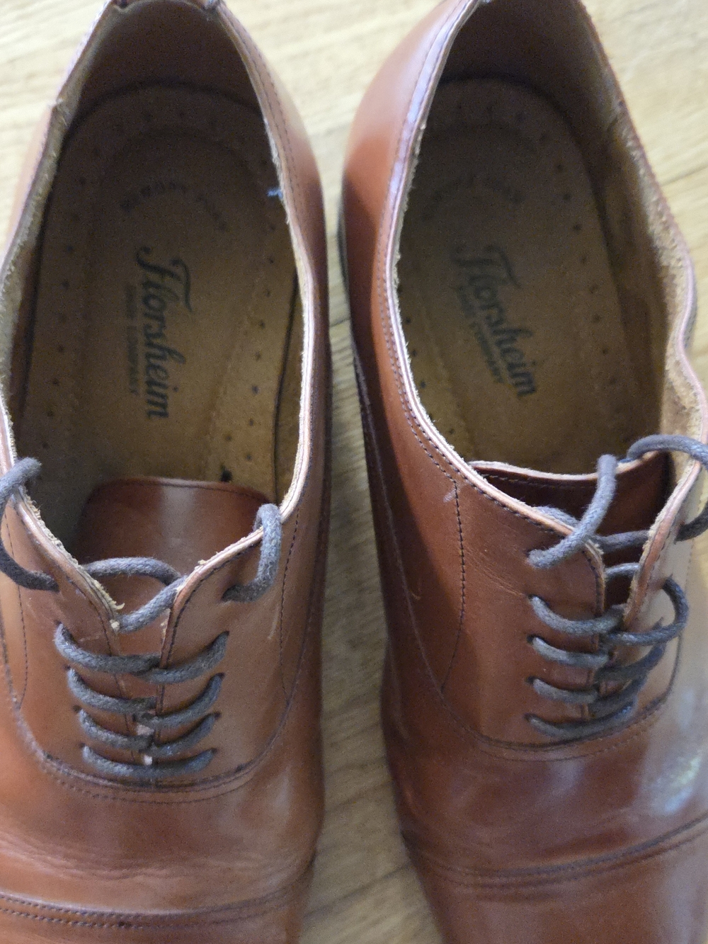 Florsheim Men’s Brown Leather Lace-Up Dress Shoes - Picture 2 of 5